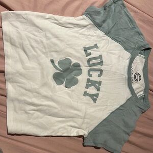 Lucky Clover Shirt - White and Green